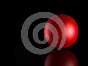 3D red_ sphere photo