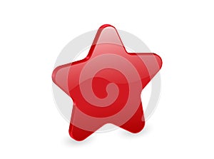 3d red star