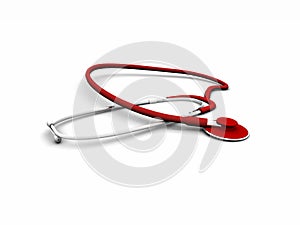 3d red stetoscope