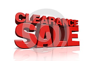 3D red text clearance sale