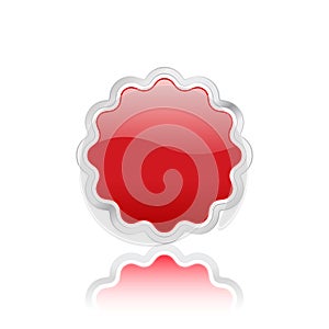 3D red vector badge