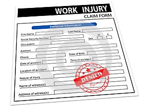 3d rejected work injury claim form