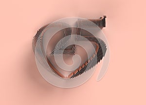 3D Render of a 25 twenty-five number Illustration