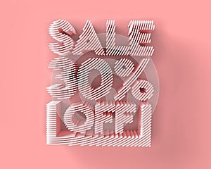 3D Render 30% OFF Sale Discount Banner