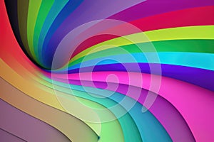 3d render, abstract background with colorful spectrum. Bright colored stripes and glowing lines, generative ai