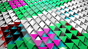 3d render abstract background. Triangle form