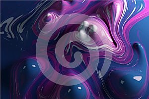 3d render of abstract fluid background with blue, pink and purple colors. eps 10