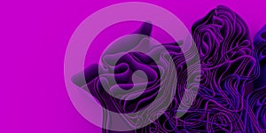 3d render, abstract modern purple background, folded ribbons macro, fashion wallpaper with wavy layers and ruffles