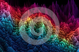 3D render, abstract multicolor spectrum background AI generated