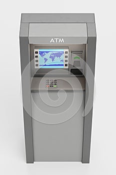 3D Render of ATM Machine