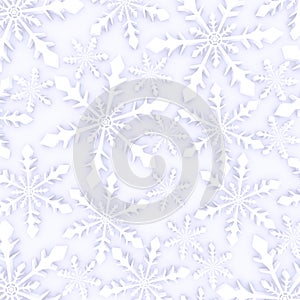 3d Render of a Backgtound of Snowflakes