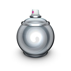 3d render of ball shaped spray-can