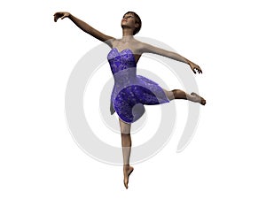 3D Render Ballerina