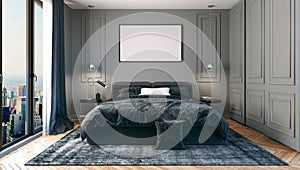 3d render of beautiful bedroom interior