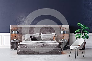 3d render of beautiful bedroom interior