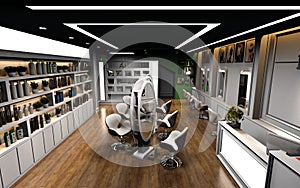 3d render of beauty shop