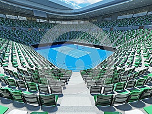 3D render of beutiful modern tennis grand slam lookalike stadium