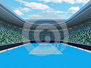 3D render of beutiful modern tennis grand slam lookalike stadium