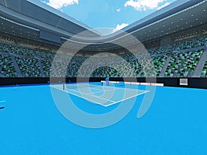 3D render of beutiful modern tennis grand slam lookalike stadium