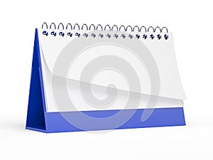 3d render of blank calendar