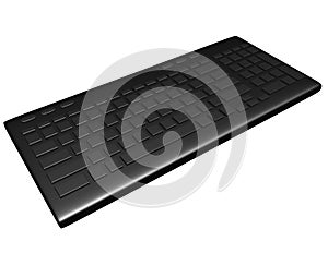 3d Render of a Blank Keyboard