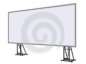 3d render of a blank roll up banner