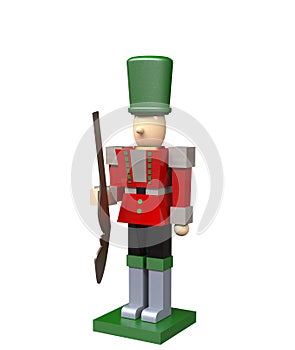 3d render of a blocked toy soldier