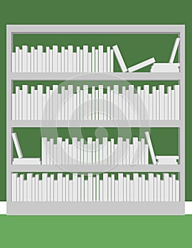 3d Render of a Bookshelf