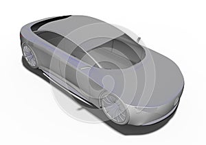 3D render of a car representing car development