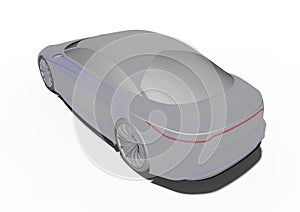 3D render of  a car representing car development