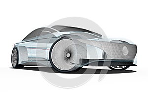 3D render of  a car representing car development