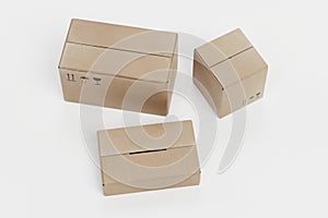 3D Render of Carboard Boxes