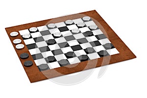 3d render of checkers