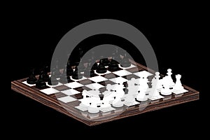 3d render chess board