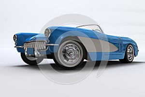 A 3D render of a Chevrolet Corvette 1957