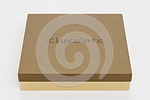 3D Render of Chocolate Box