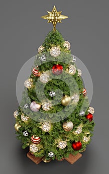 3D Render of Christmas Tree