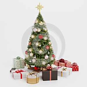 3D Render of Christmas Tree