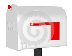 3d Render of a Closed Mailbox