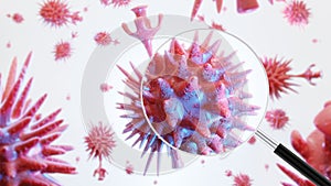 3D render of Corona VIRUS  2019nCoV