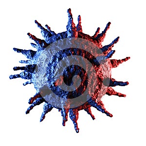 3d render of Dangerous coronavirus Sars Mers COVID-19 infection medical illustration. Respiratory virus pandemic 2020.
