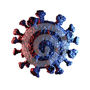 3d render of Dangerous coronavirus Sars Mers COVID-19 infection medical illustration. Respiratory virus pandemic 2020.