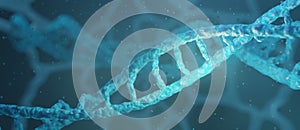 3d render of DNA structure, abstract background