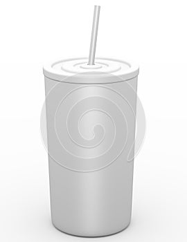 3d Render of a Fast Food Drink Cup