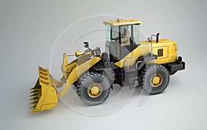 3D render of a frontal loader