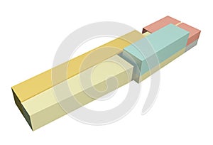 3d render of the functional structure of the building