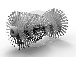 3D render - gas turbine propulsion blades