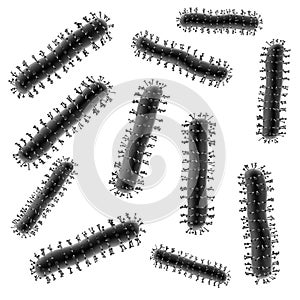 3d render of H5N1 virus