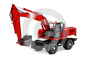 3d render heavy duty construction vehicle tractor