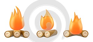 3d render hot fire vector emoticon illustration
